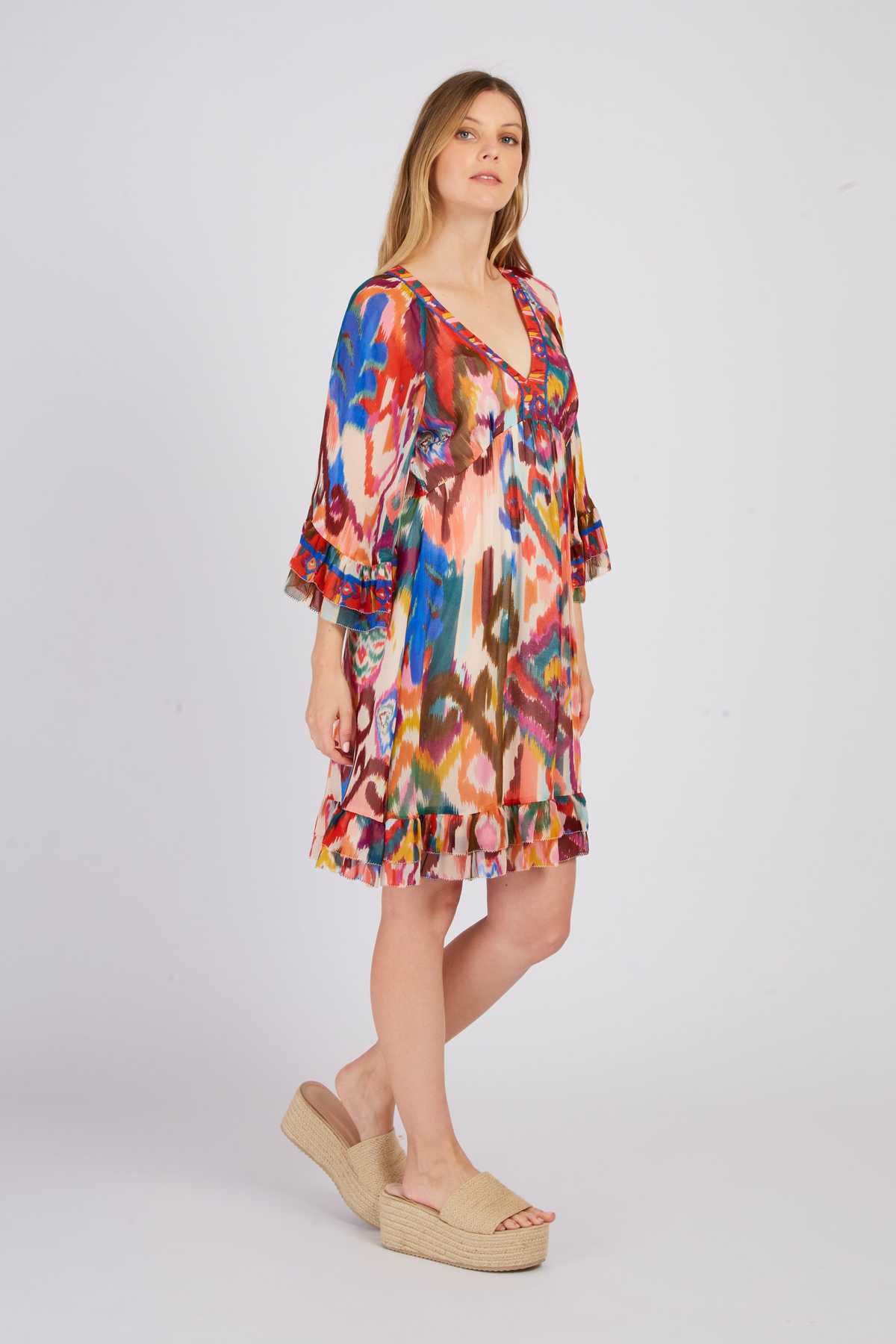 Derhy Robe Courte Imprimée Fluide PACOTILLE