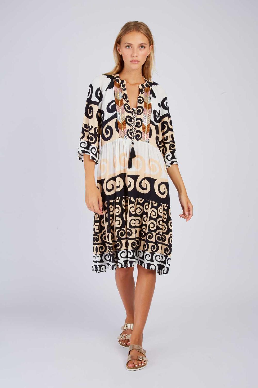 derhy Robe courte imprimée PAPRIKA