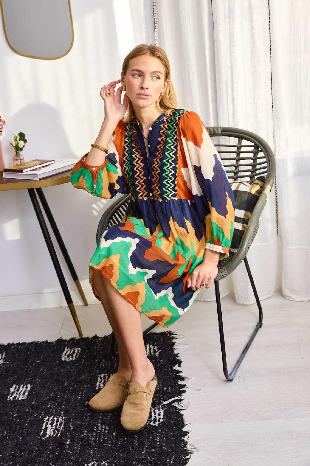 derhy Robe courte imprimée PELOPONESE