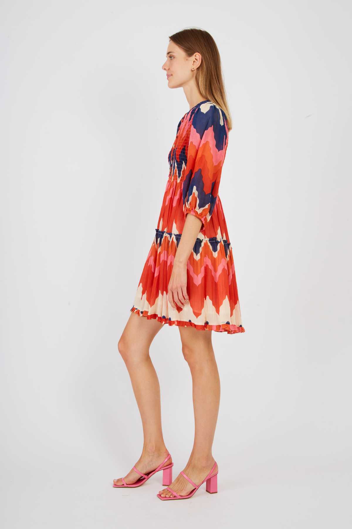 Derhy Robe Courte Imprimée PESETA