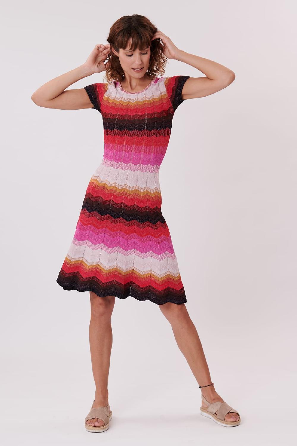 Derhy Robe En Maille Jacquard Longueur Genou HAZEL