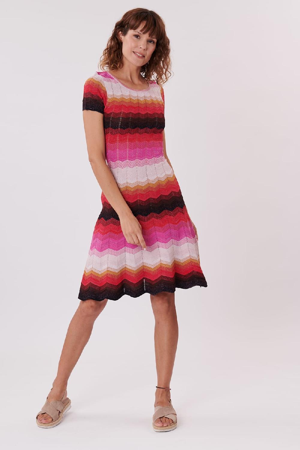 derhy Robe en maille jacquard longueur genou HAZEL