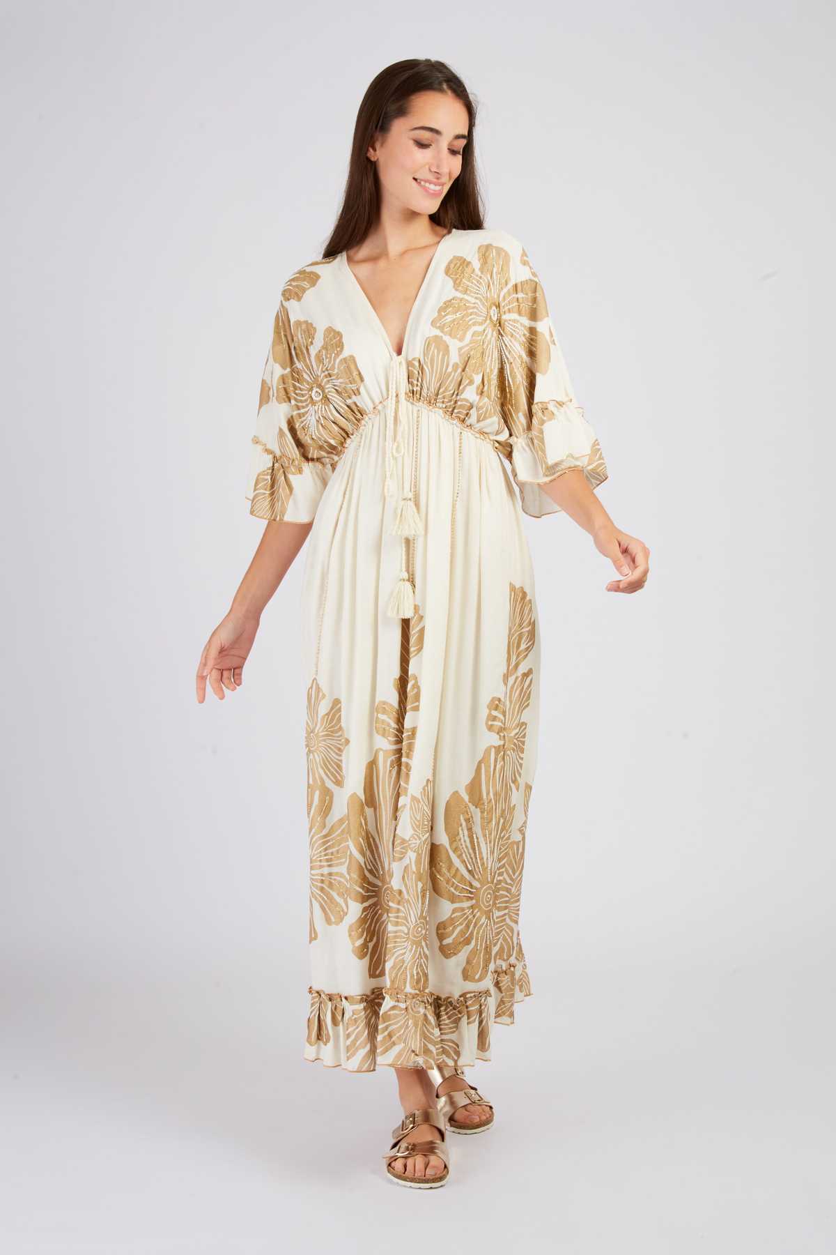 Derhy Robe Longue à Motif CALLISTA