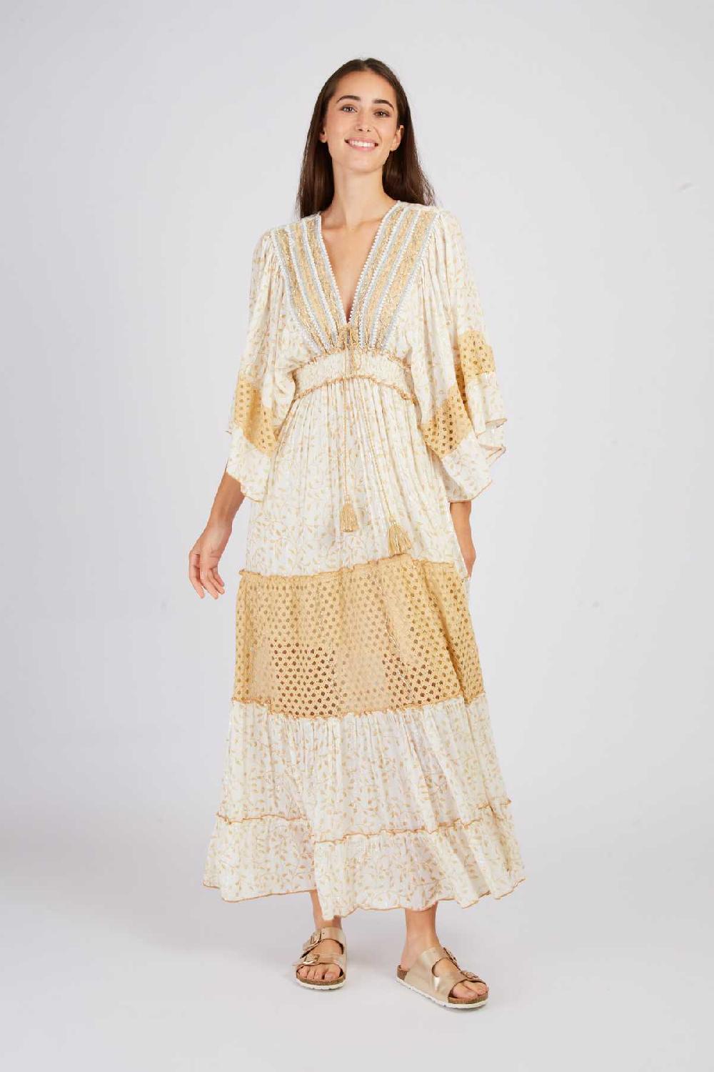 Derhy Robe Longue Brodée CALEDONIE