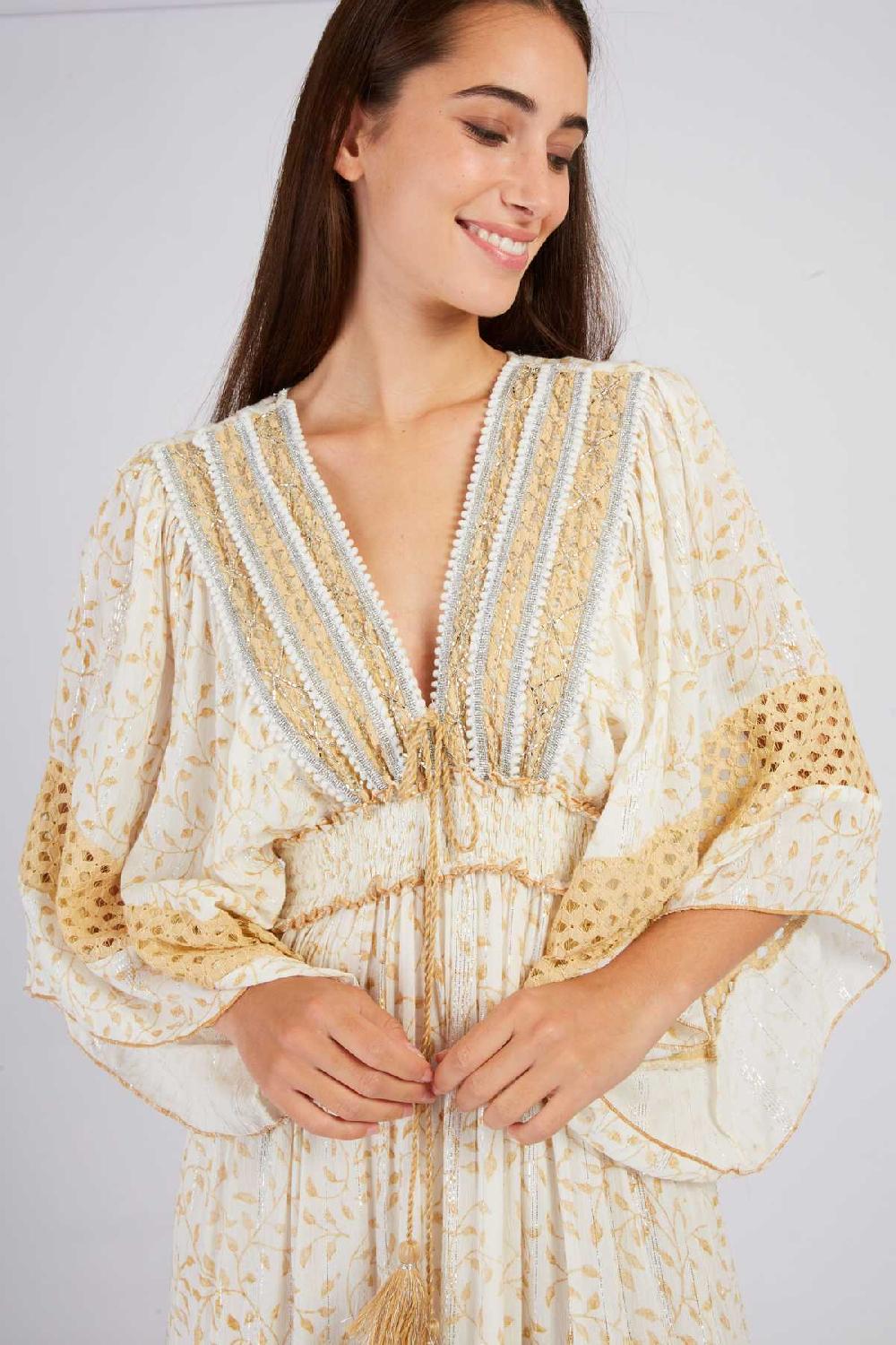 Derhy Robe Longue Brodée CALEDONIE