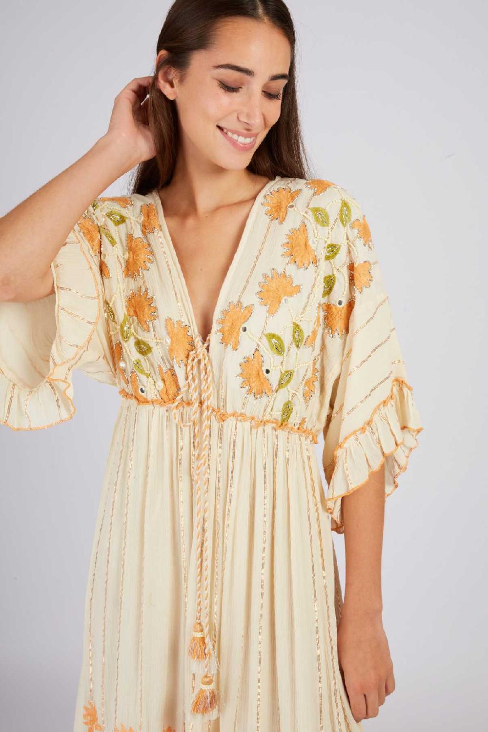 Derhy Robe Longue Brodée CALENZANA