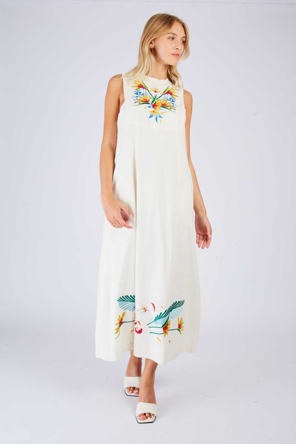 Derhy Robe Longue Brodée CARDAMONE