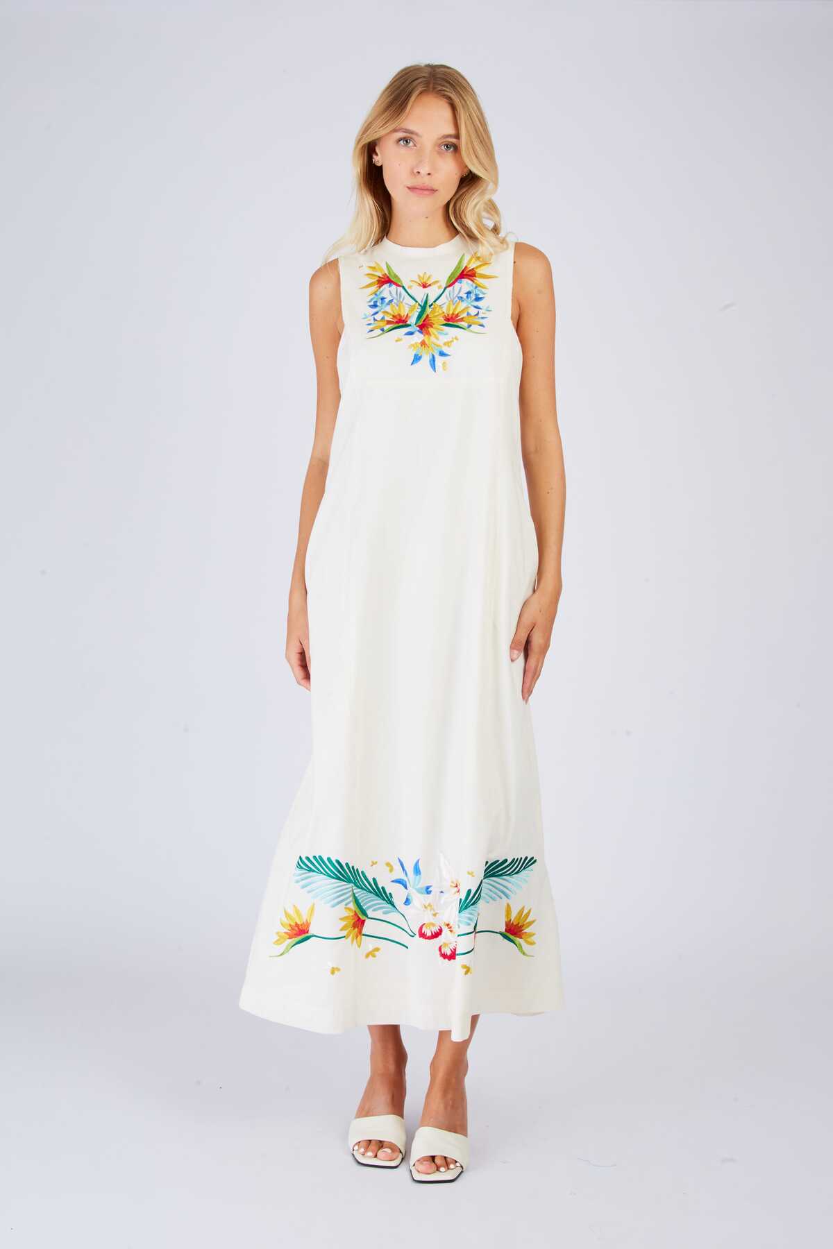 derhy Robe longue brodée CARDAMONE