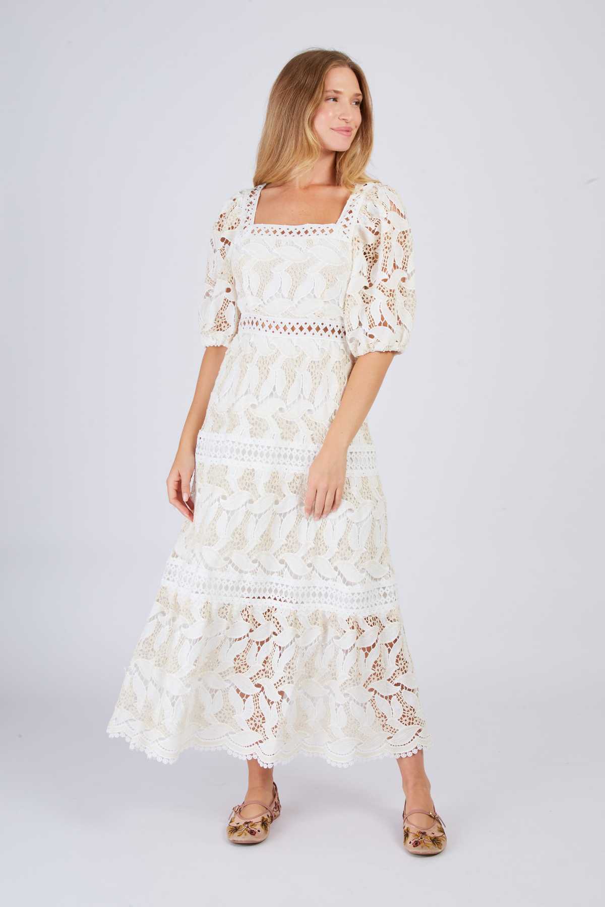 Derhy Robe Longue En Dentelle CASSIOPEE