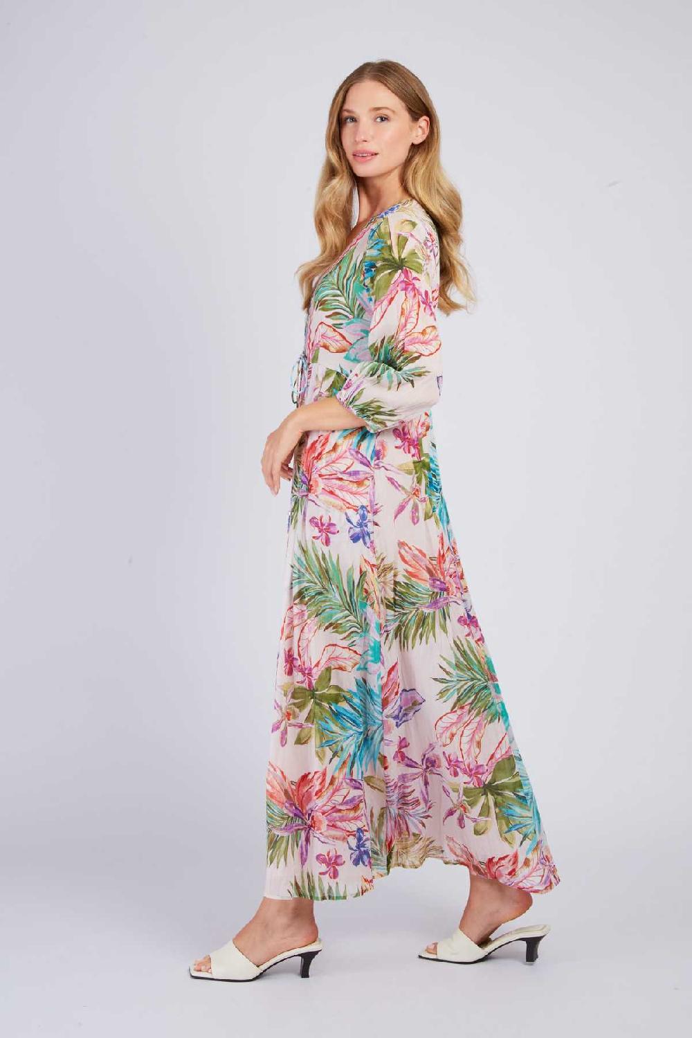 Derhy Robe Longue Fluide Imprimée PIVOINE