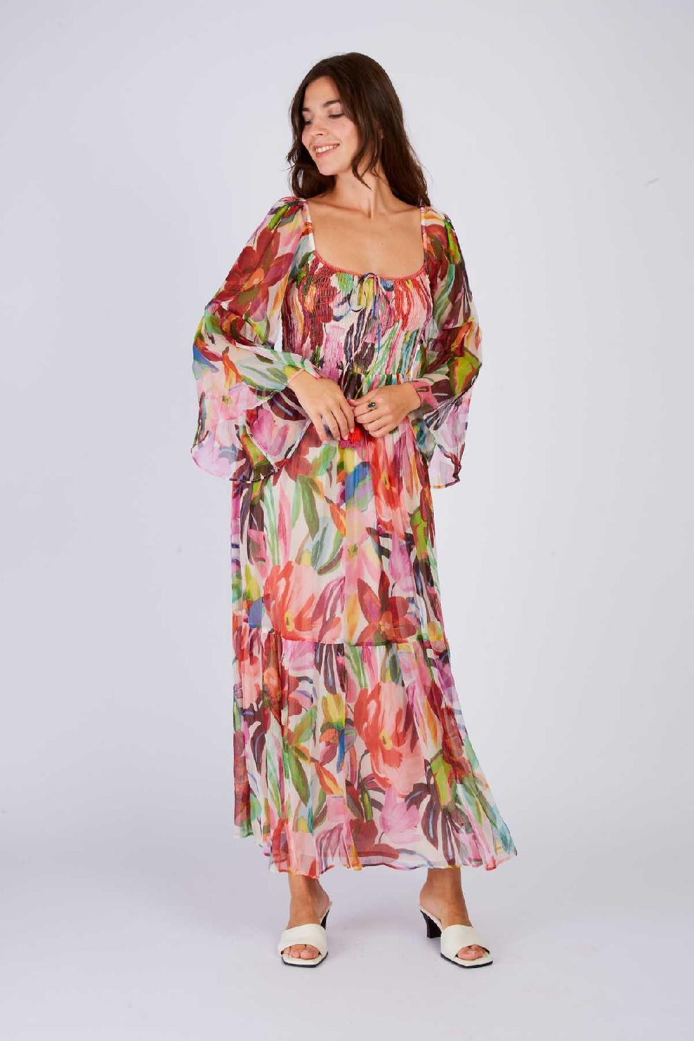 Derhy Robe Longue Imprimé Fleurie PULCHERIE