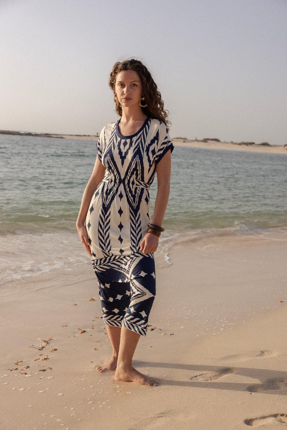 derhy Robe longue imprimée en jersey PIVERT