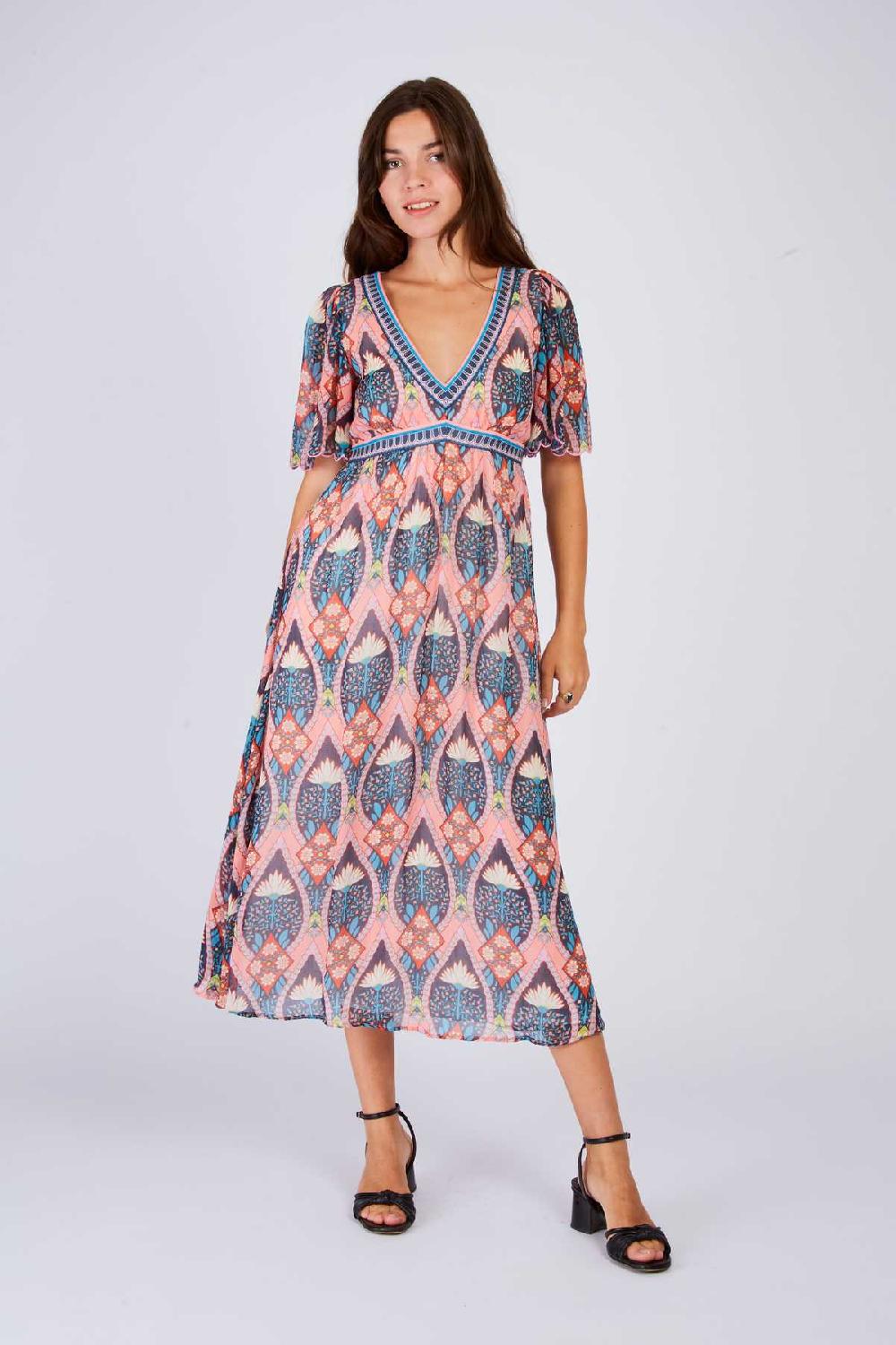 Derhy Robe Longue Imprimée PAPYRUS