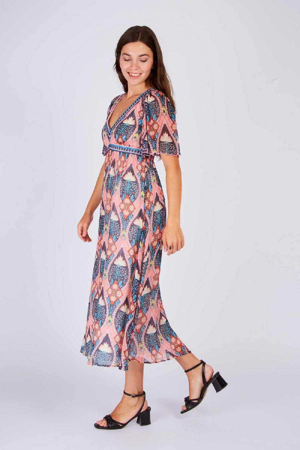 Derhy Robe Longue Imprimée PAPYRUS