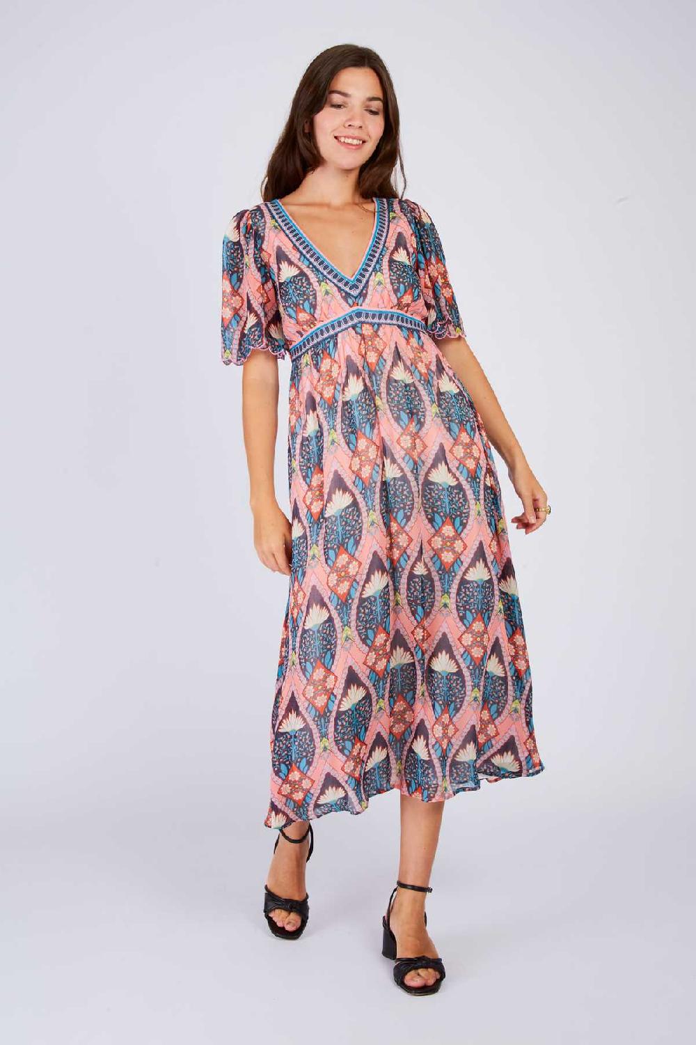 derhy Robe longue imprimée PAPYRUS