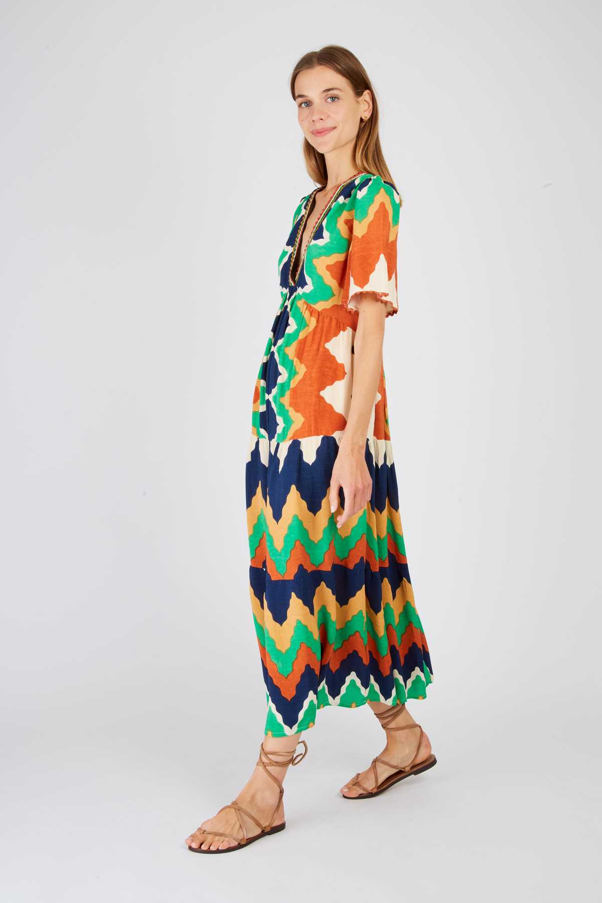 Derhy Robe Longue Imprimée PESO