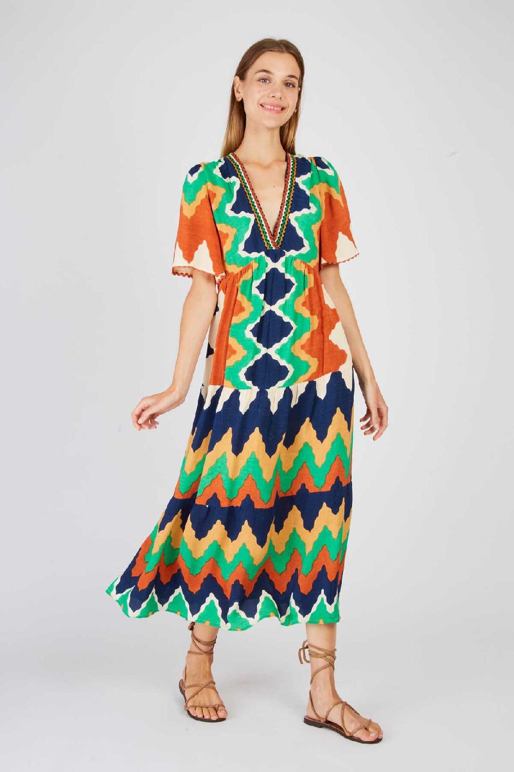 derhy Robe longue imprimée PESO