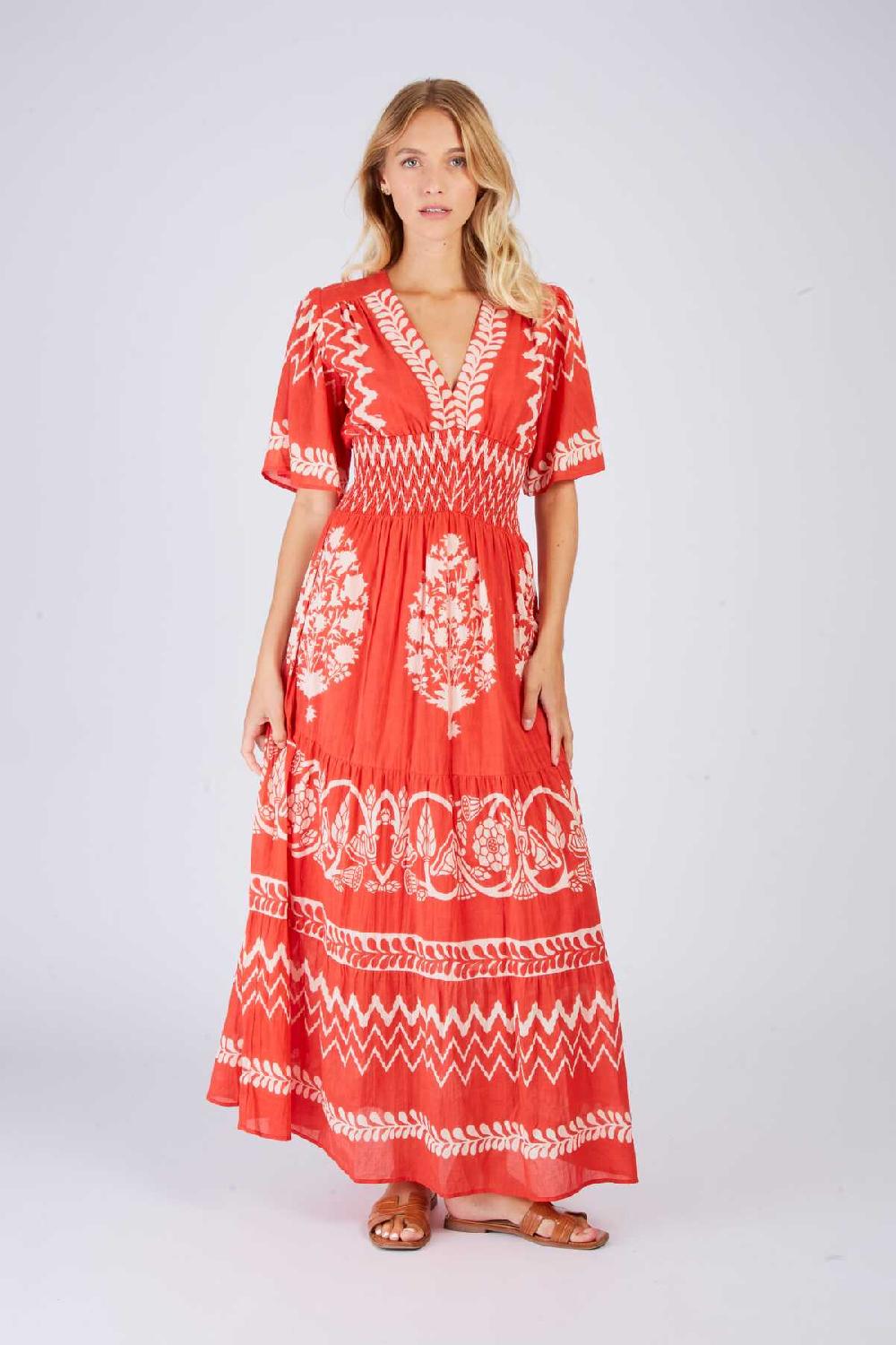 derhy Robe longue imprimée POINTILLE