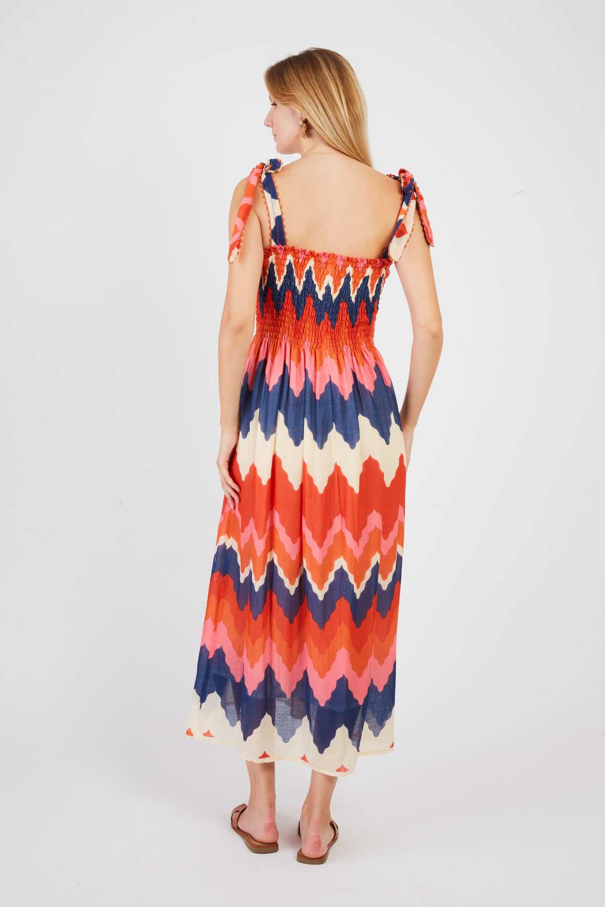 Derhy Robe Longue Nouée Aux épaules PETALE