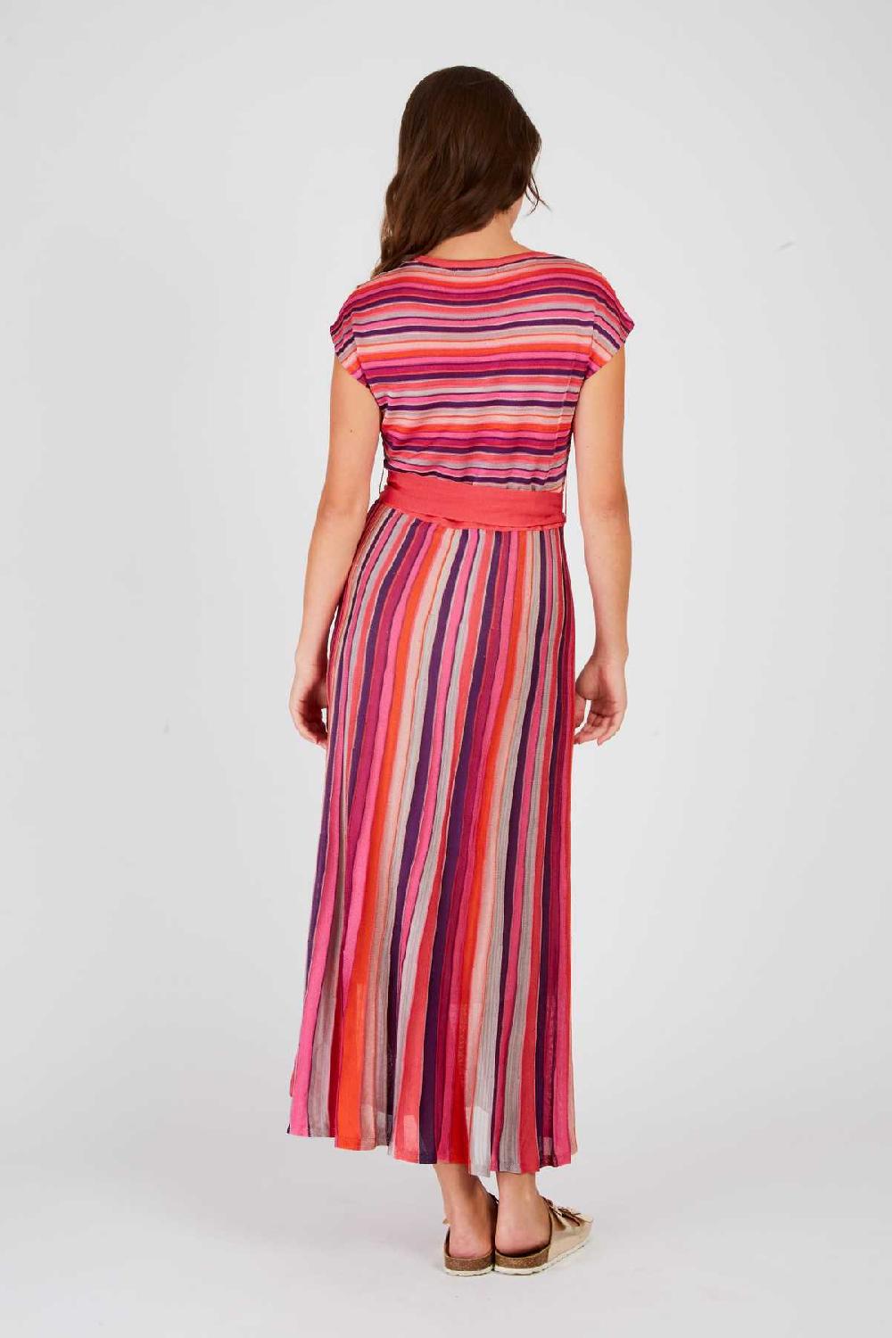 Derhy Robe Longue Rayée En Maille XABINA