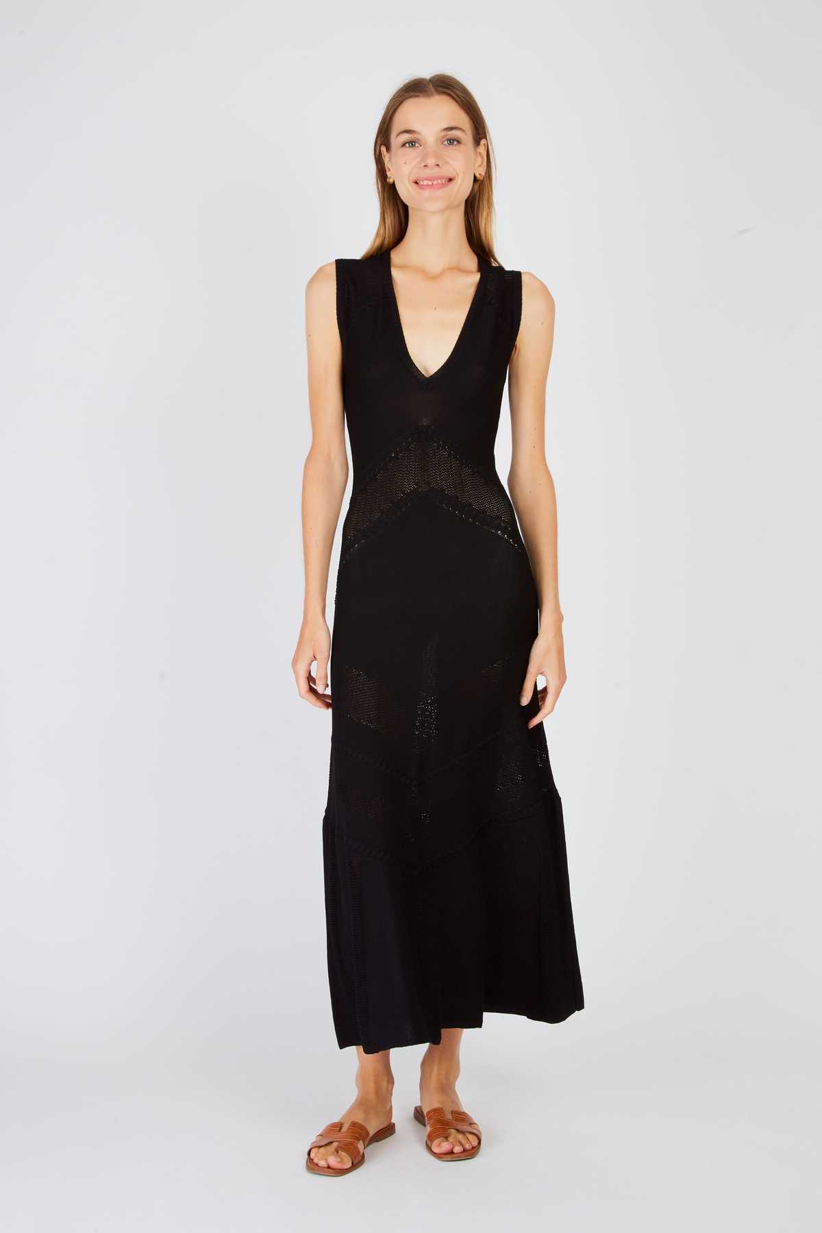 derhy Robe longue unie en maille XANADU