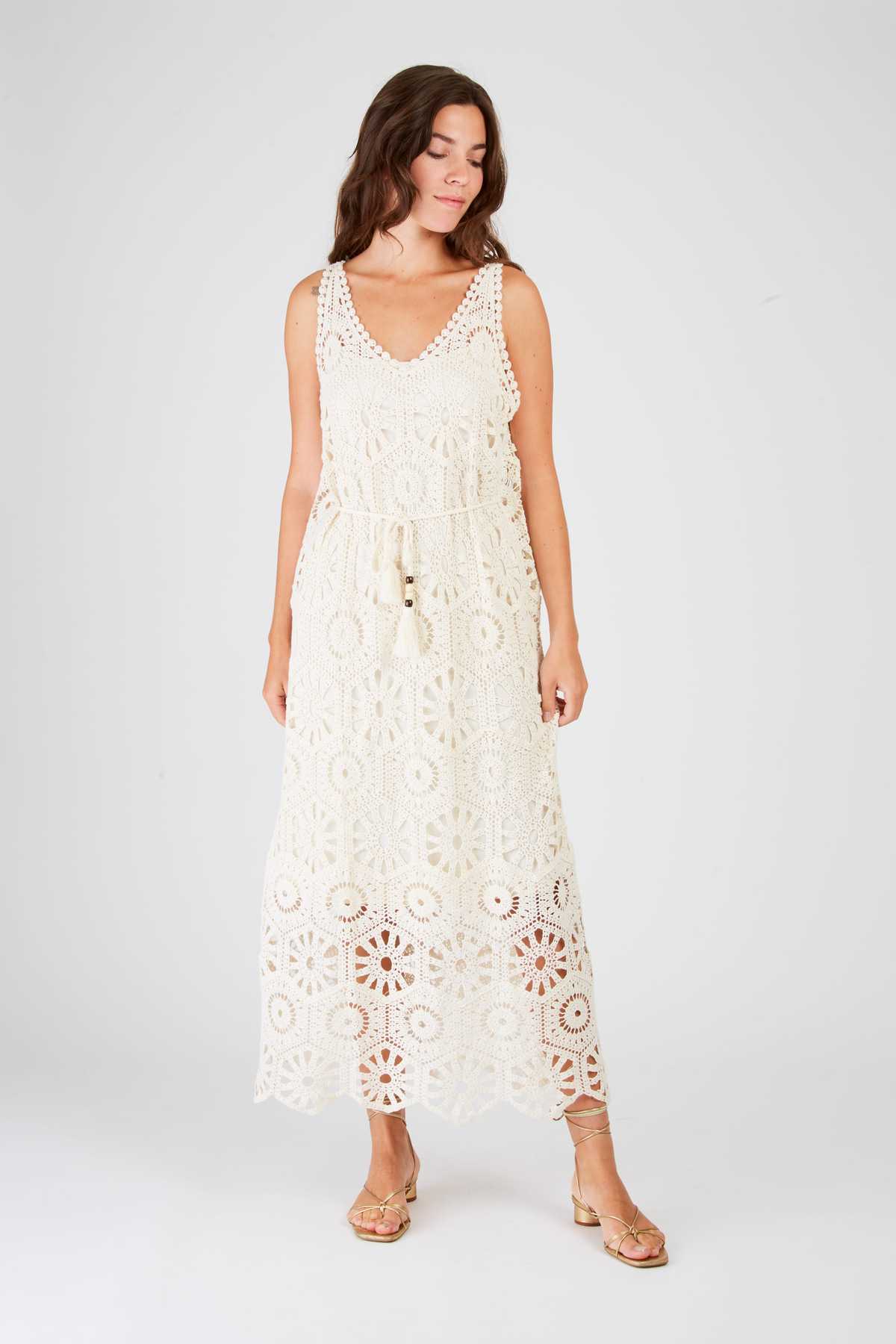 Derhy Robe Longue Unie En Maille XAVIERE