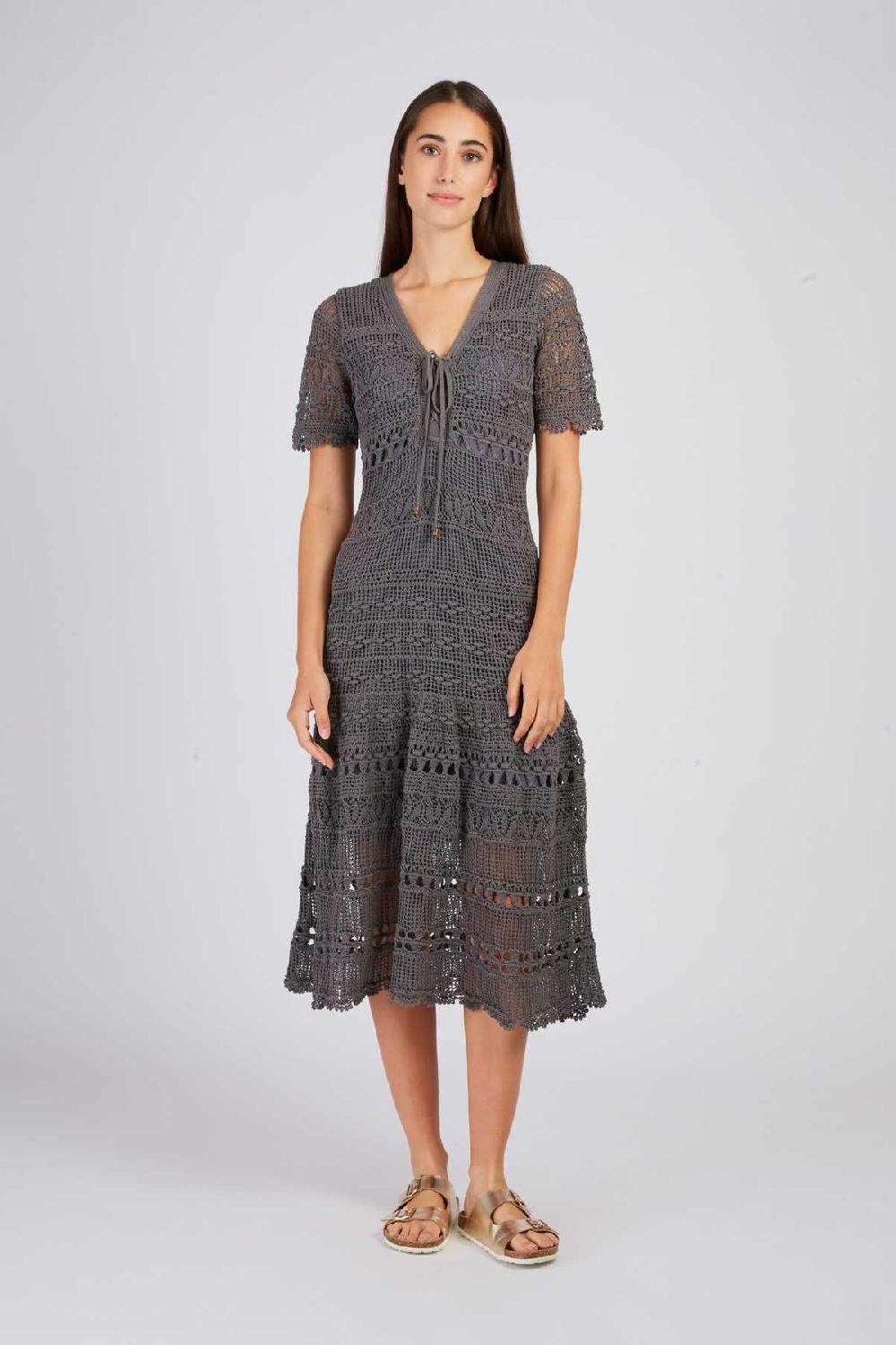 Derhy Robe Longue Unie En Maille XIAMEN