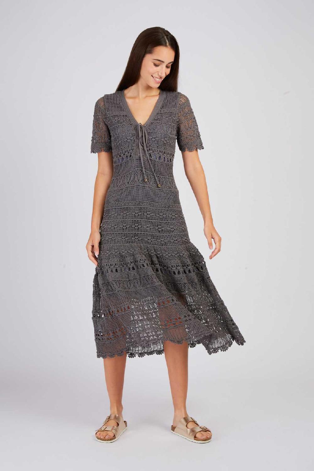 Derhy Robe Longue Unie En Maille XIAMEN