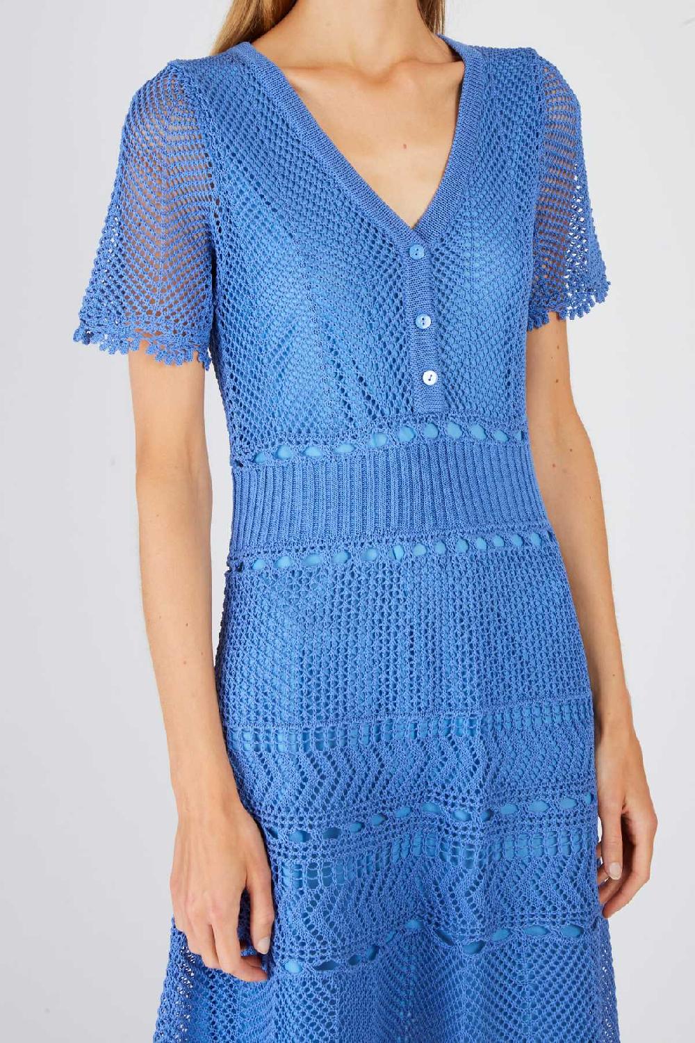 Derhy Robe Midi En Maille Ajourée XARENI