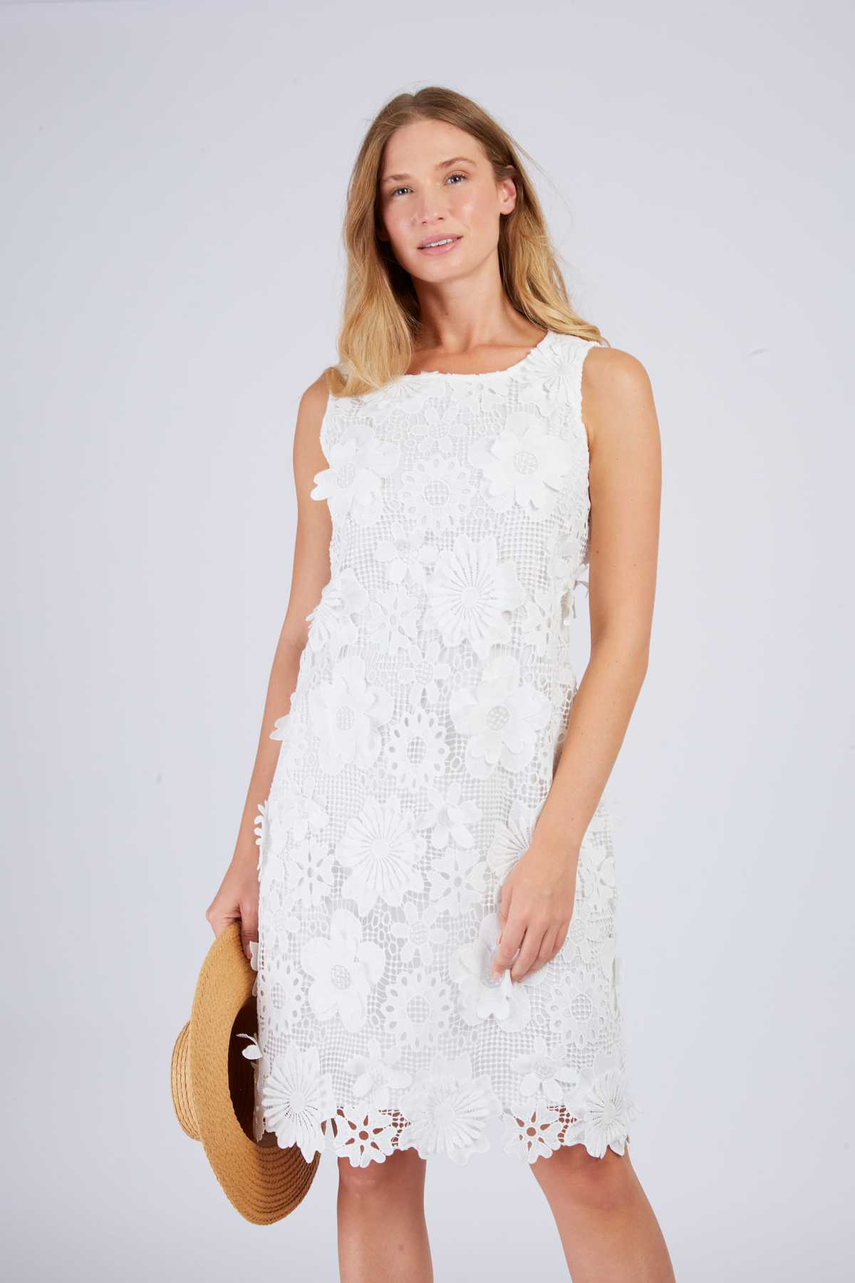 Derhy Robe Unie En Dentelle CARLINE