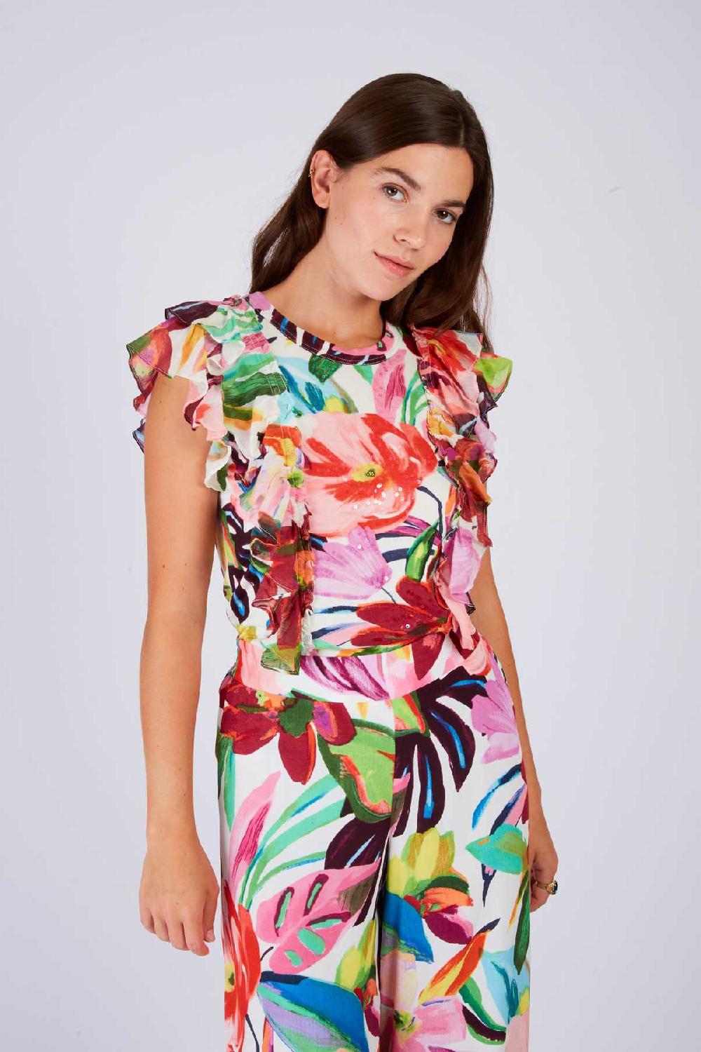 Derhy T-shirt Imprimé Floral ZILDA