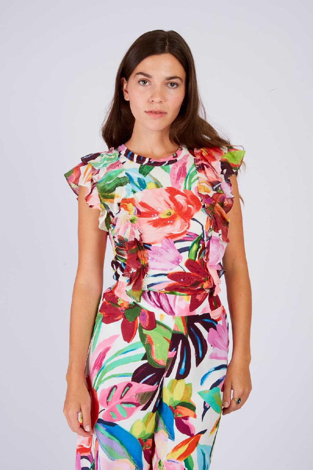 Derhy T-shirt Imprimé Floral ZILDA