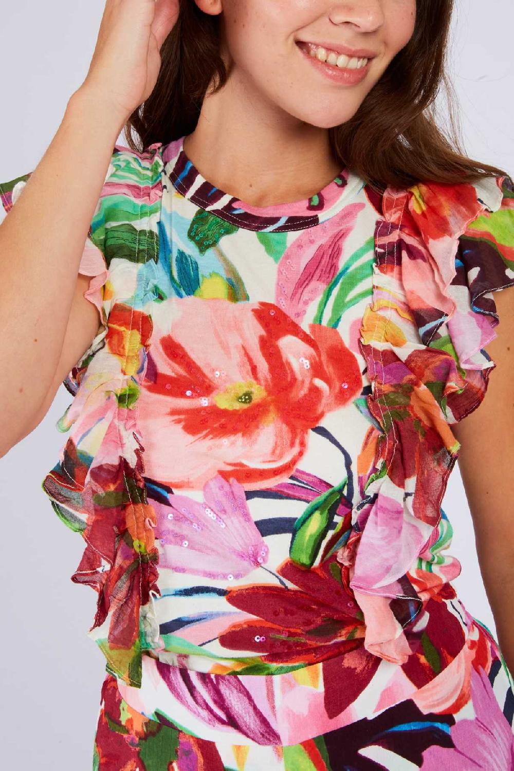 Derhy T-shirt Imprimé Floral ZILDA