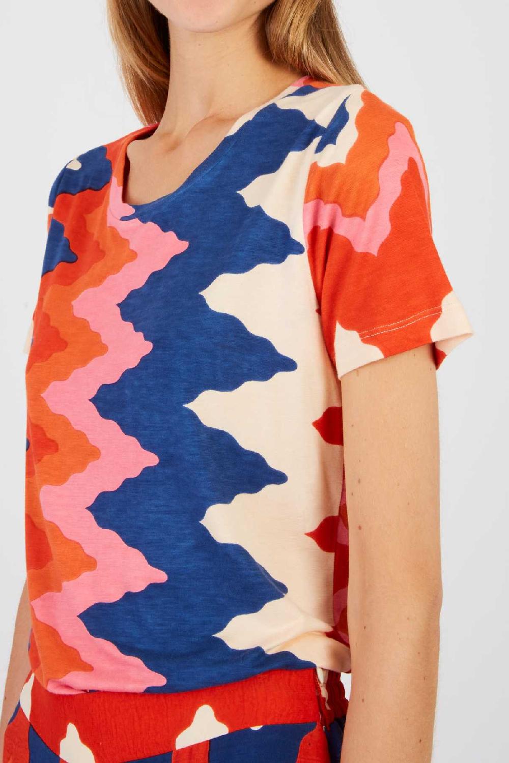 Derhy T-shirt Imprimé Géométrique ZORBA