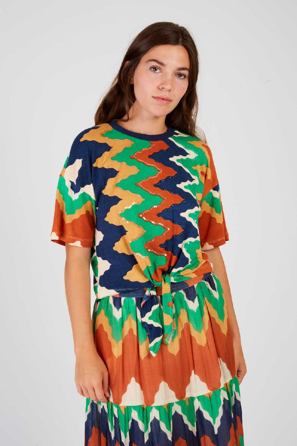 Derhy T-shirt Noué Imprimé ZURICH