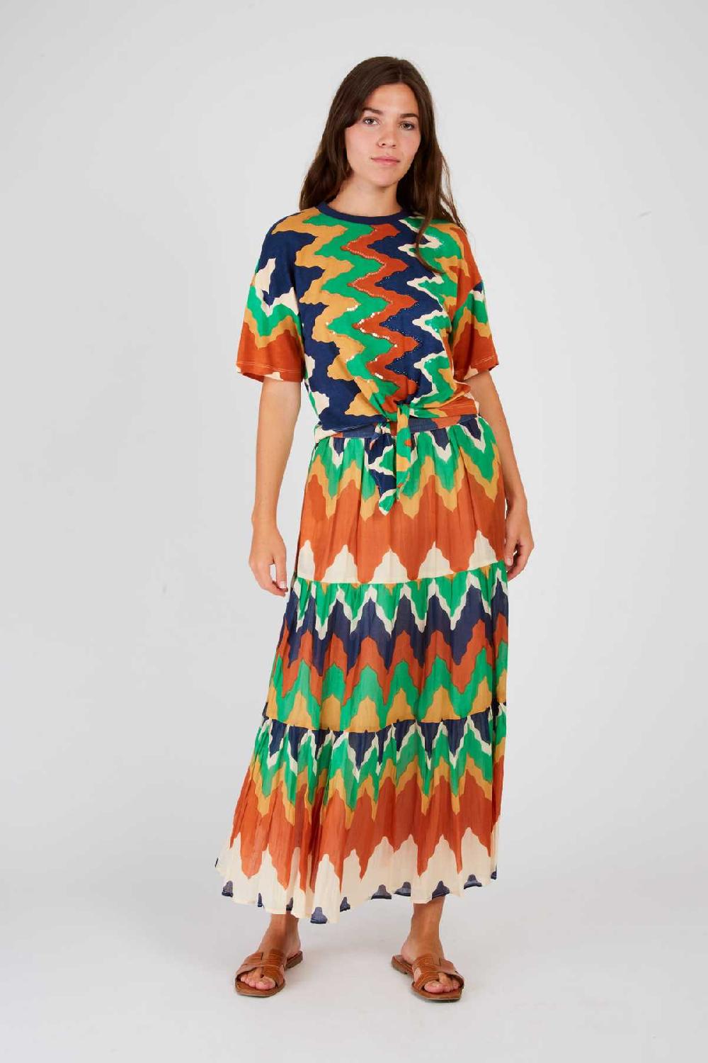 derhy T-shirt noué imprimé ZURICH