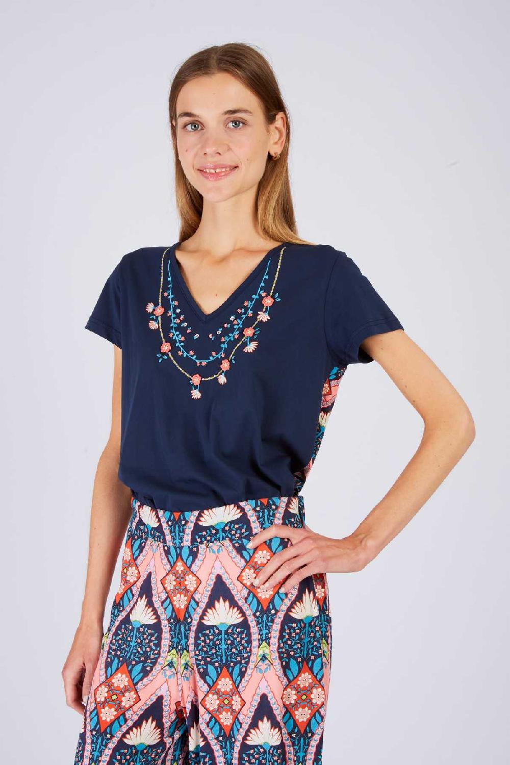 Derhy Tee Shirt Brodé ZAFIRO