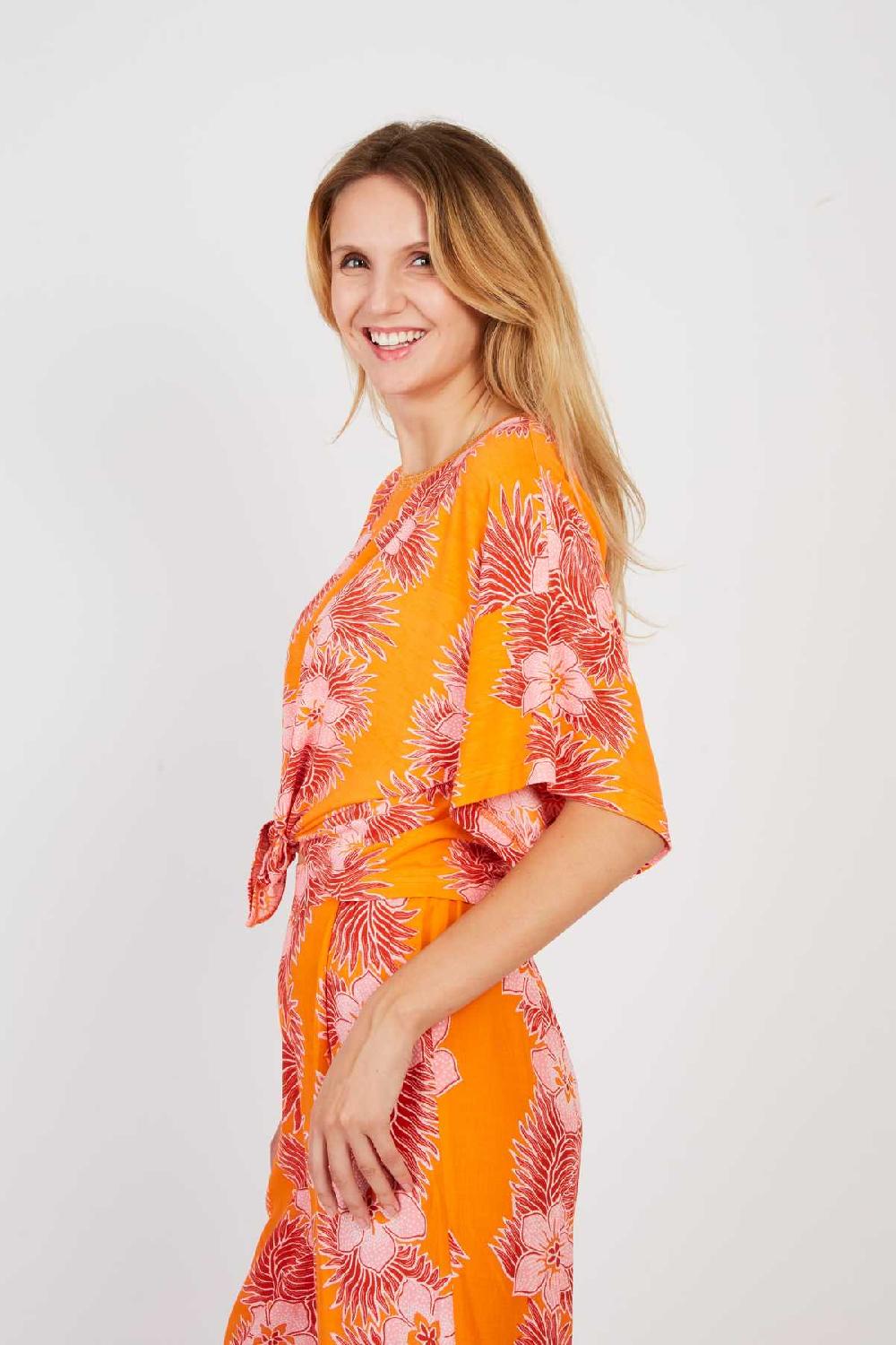 Derhy Tee Shirt Court Imprimé ZAARA