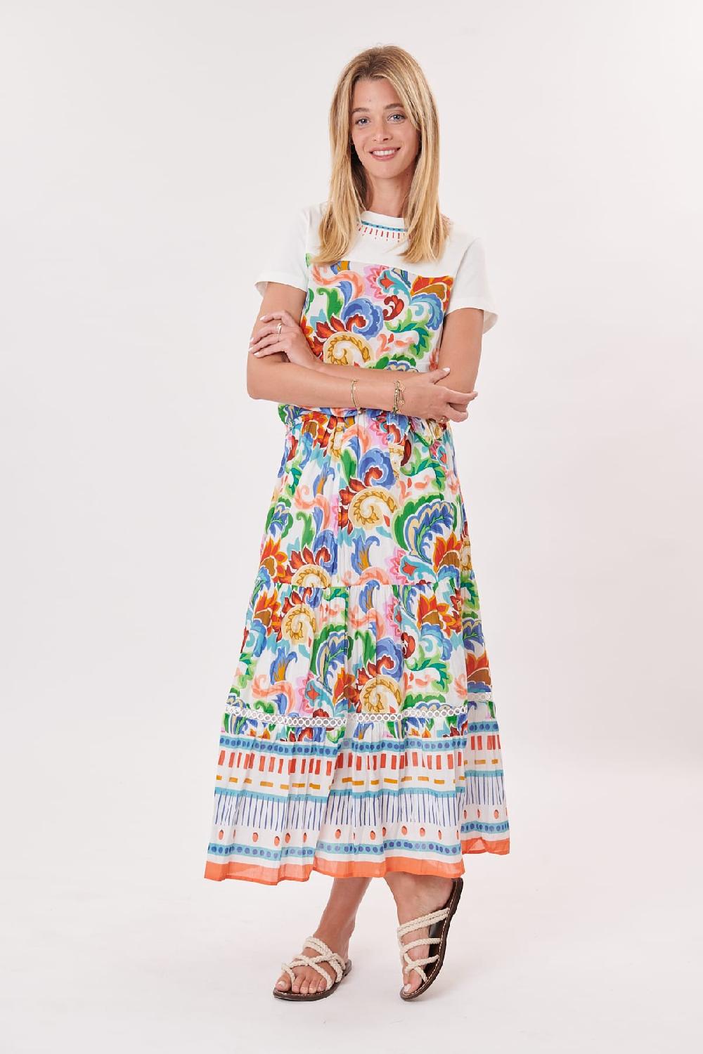 Derhy Tee-shirt Imprimé Col Rond Brodé KLOE