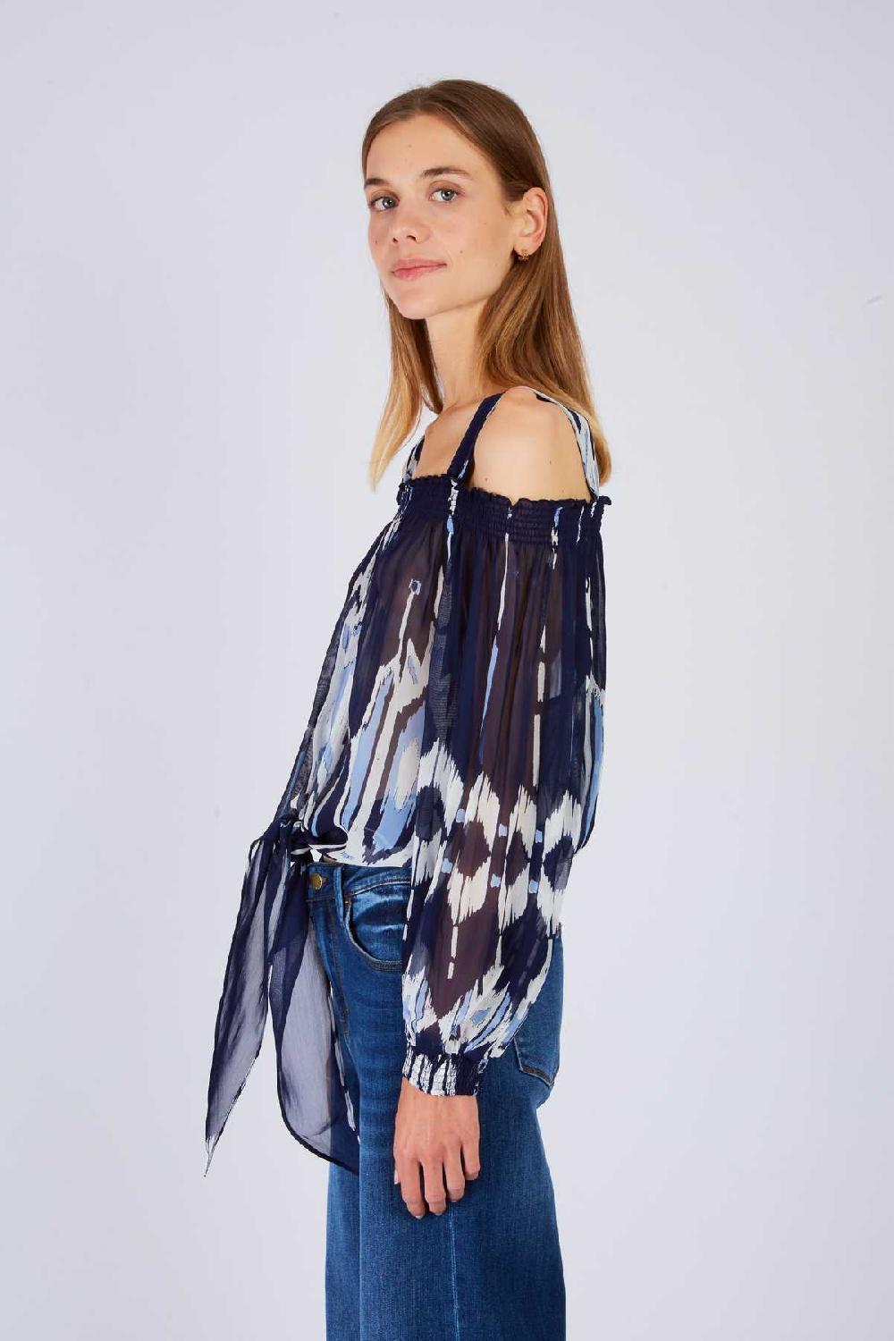 Derhy Top épaules Dénudées Imprimé LAGUNE