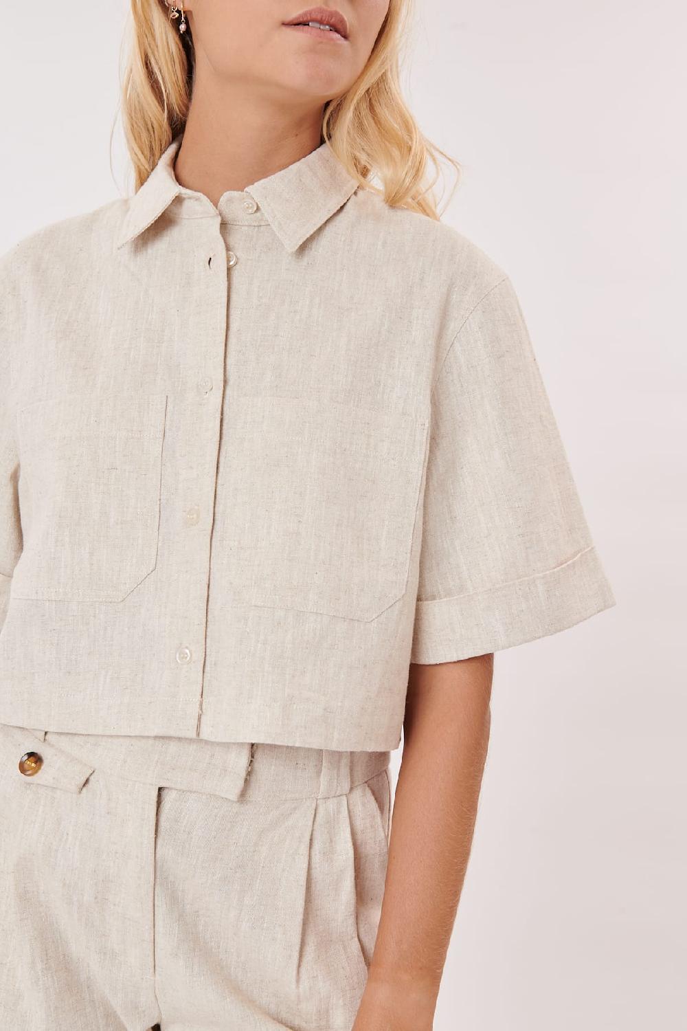 Derhy Veste Chemise Courte Manches Courtes YASMINE