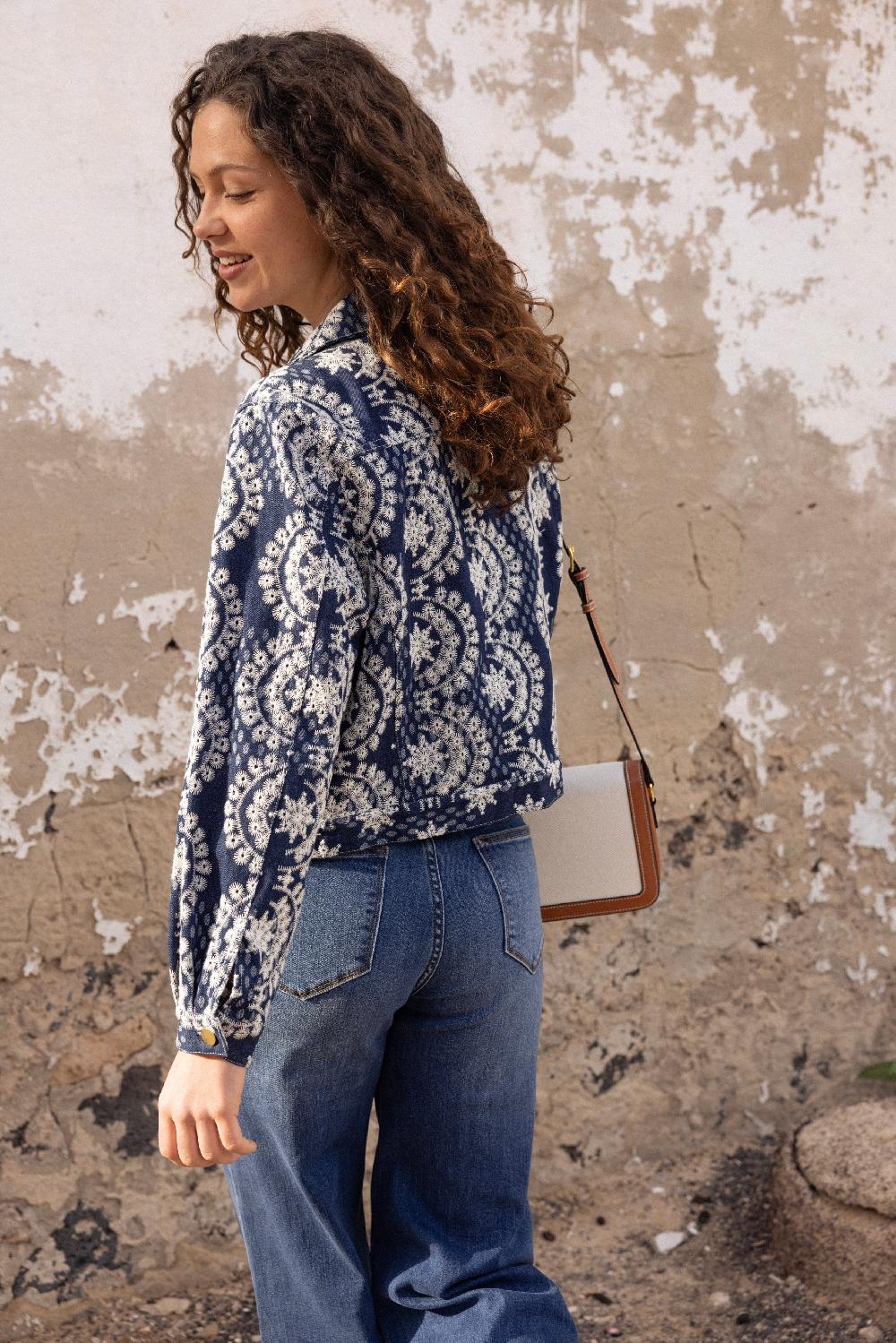 Derhy Veste En Jean Brodée JEZABEL