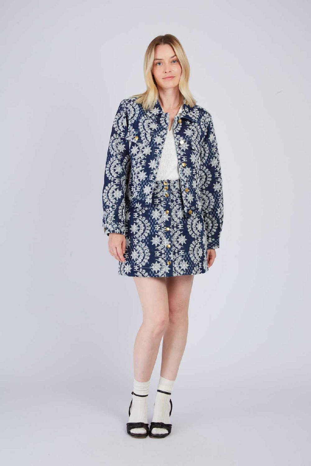 Derhy Veste En Jean Brodée JEZABEL