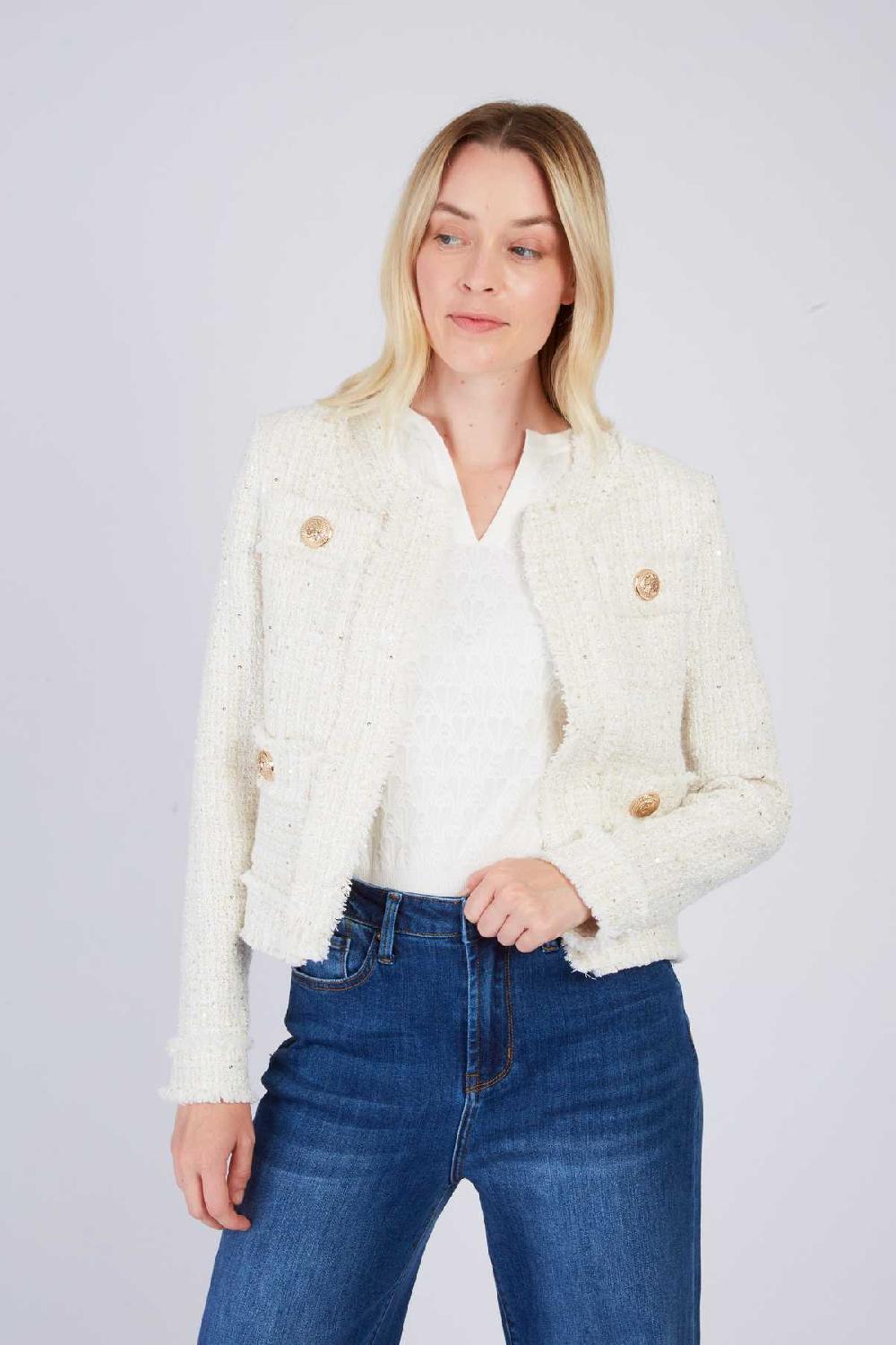 Derhy Veste En Tweed Unie JELLY