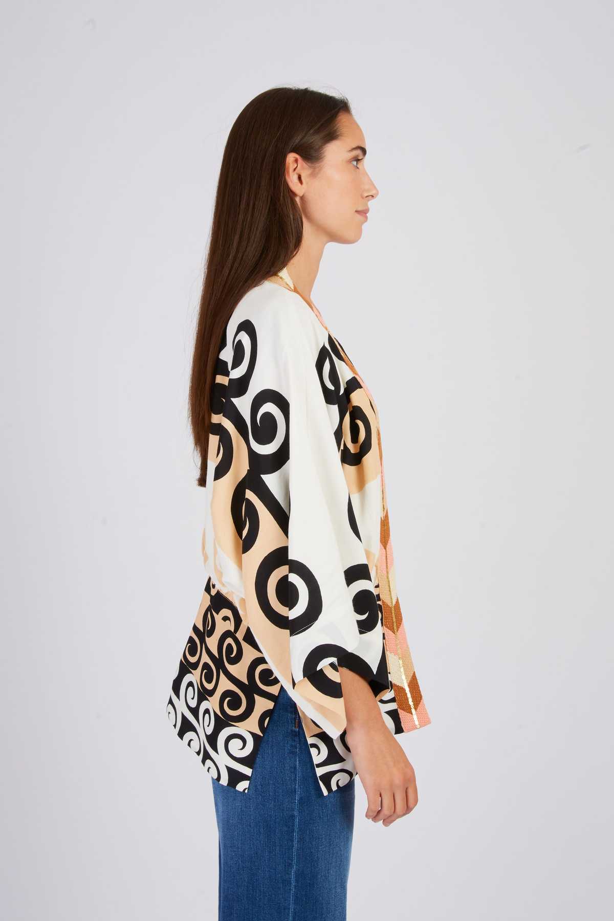 Derhy Veste Kimono Imprimé JOCONDE