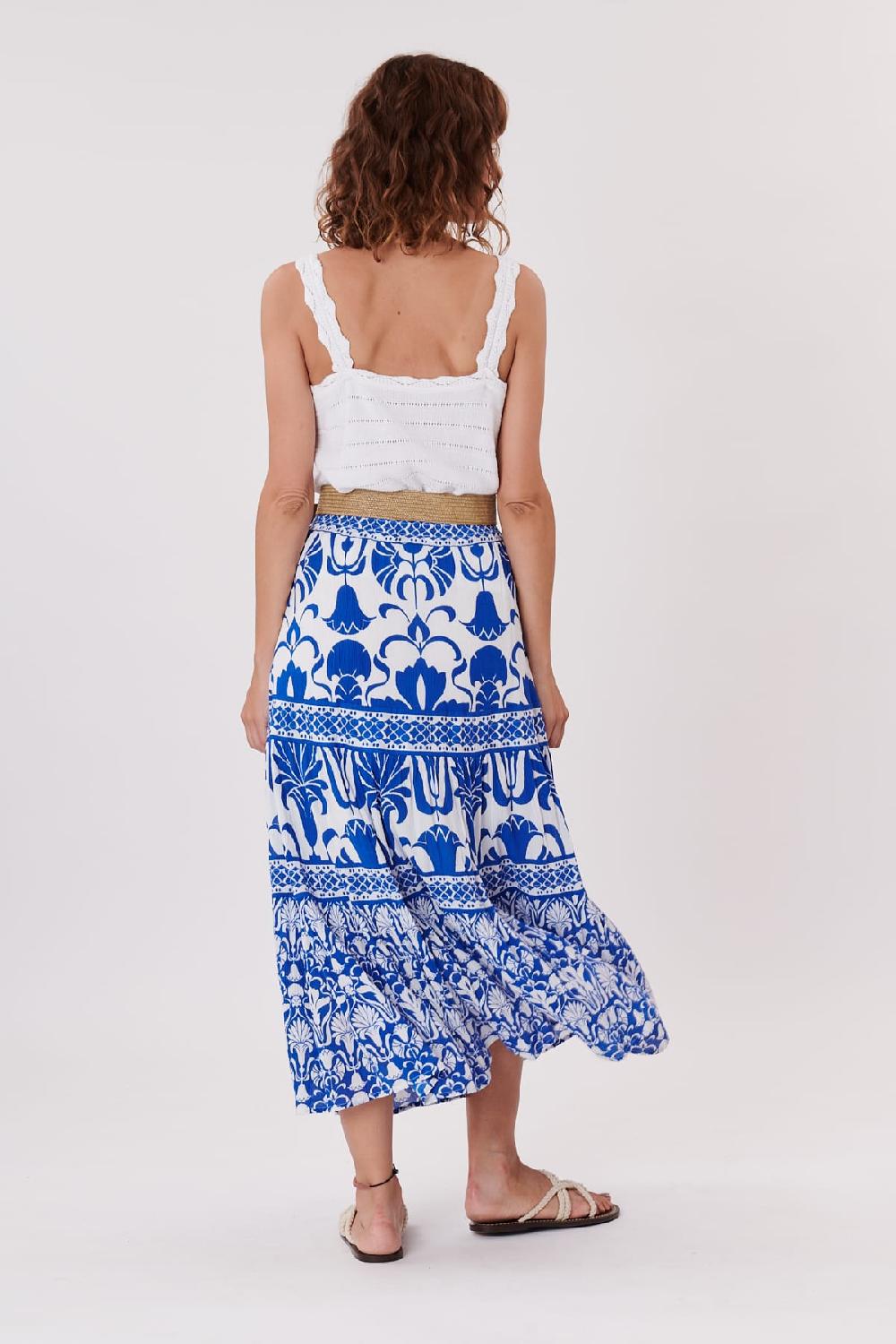 Derhy Jupe Longue Imprimée élastique à La Taille VALENCIA