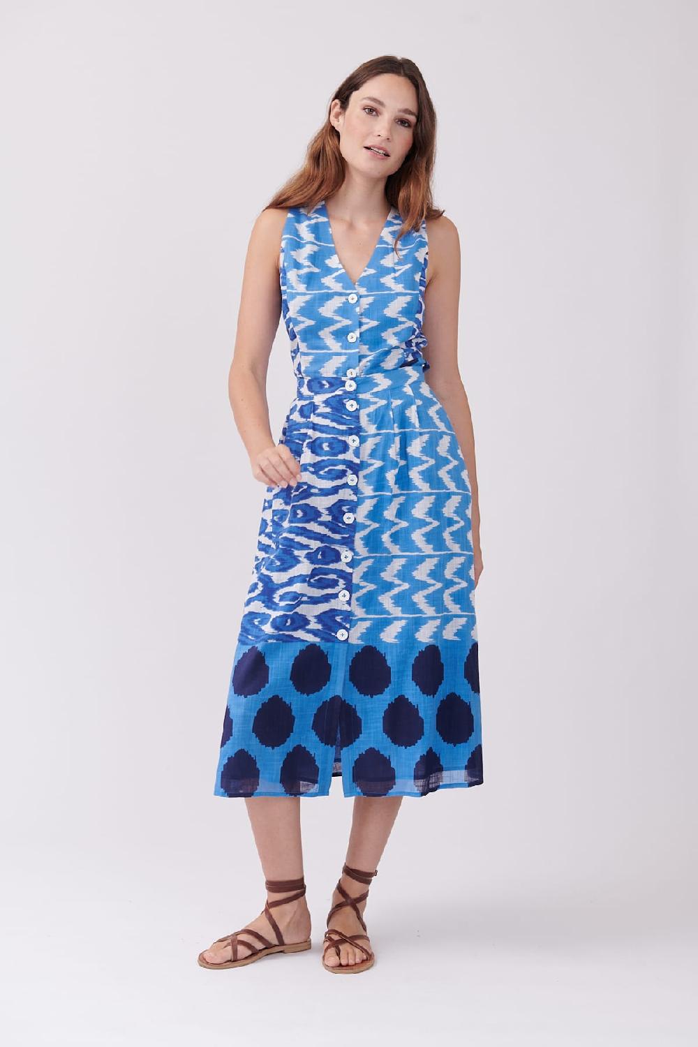 Derhy Jupe Longue Imprimée Plissée à La Taille VAHINA