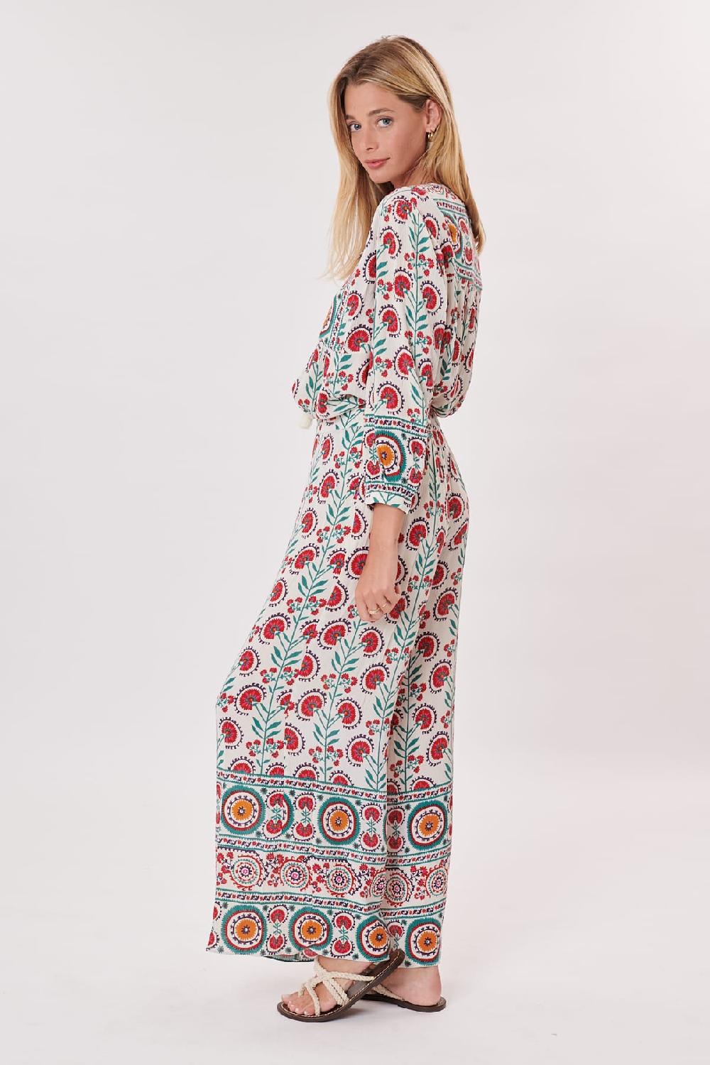 Derhy Pantalon Ample Imprimé Taille élastique PANTOMINE