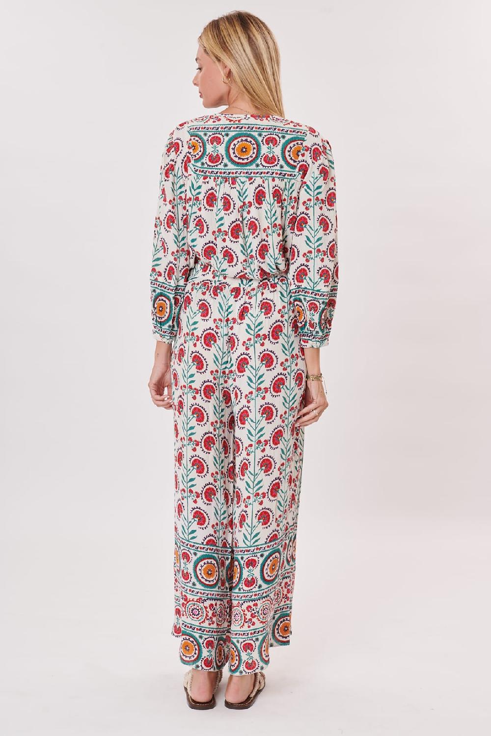 Derhy Pantalon Ample Imprimé Taille élastique PANTOMINE