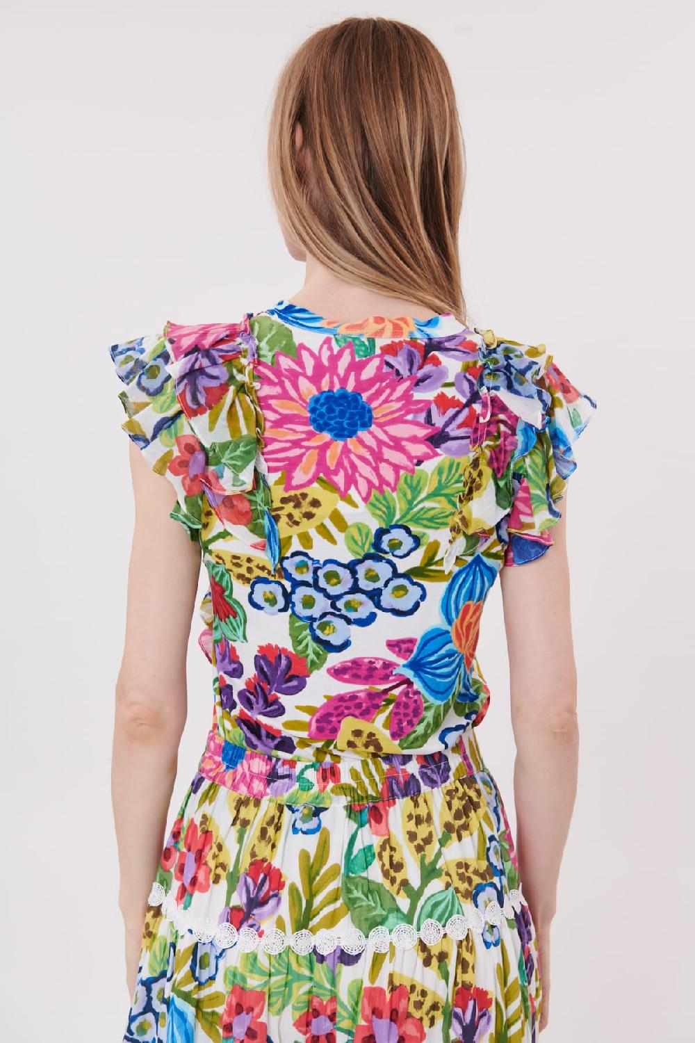 Derhy Tee-shirt Imprimé Et Brodé De Perles Et Sequins KANZA